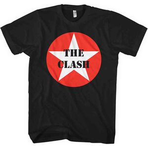 The Clash - Star Badge Heren T-shirt - 2XL - Zwart