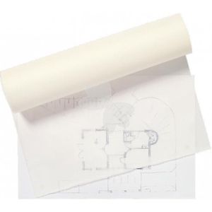 Tekenpapier haza patroon rol 10mx100cm blanco | Stuk a 1 rol