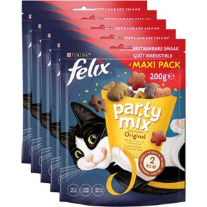 5x Felix Party Mix - Original Mix - Kattensnacks - 200g