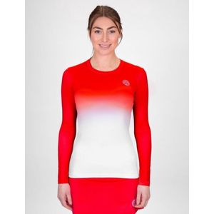 BIDI BADU Crew Gradiant Longsleeve - red white Longsleeves Damen