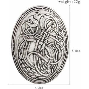 Viking Broche - viking - zilver - LARP - live Action Role Play - Halloween - Broche - Accessoires - Larpcenter.nl - Cadeau - Viking - Keltisch- Sieraden