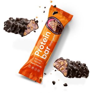 Orangefit Protein Bar - Vegan Proteïne Repen - Aardbei Chocolade - Glutenvrij & Lactosevrij - 12 Eiwitrepen