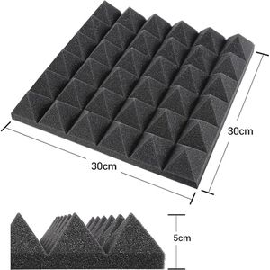 Sound Absorbing - Sound Absorbing Foam, 3D High Density Sound Absorbing Wall for Recording Studios Offices 48 Stück 30x30x5 cm