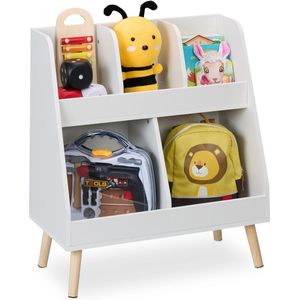 kinderboekenkast op poten - 5 vakken - 66 cm hoog - kinderkamer