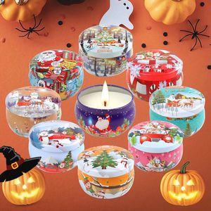 Geurkaarsen Set voor Halloween Decoratie | 9 Stuks Natuurlijke Sojawas Aromatherapie Kaarsen 70 ml