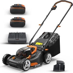 Accugrasmaaier - Professionele Grasmaaiers - Gazontrimmer - Snijbreedte 40 cm - met Mulchfunctie - Krachtige Borstelloze Motor - Zonder Kabel - Accu - Oplader - 40V - Ideaal voor Tuinen tot 500 m² - Zwart