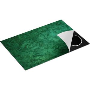 Chefcare Inductie Beschermer Donker Groene Muur - Stenen Muur in het Groen - 81,2x52 cm - Afdekplaat Inductie - Kookplaat Beschermer - Inductie Mat