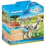 PLAYMOBIL Family Fun 2 zebra's met baby - 70356