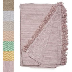 plaid sofa, foulard-deken, dekbedovertrek, foulard voor banken van katoen en andere vezels, gemaakt in Spanje. (JASP-granaat, 180 x 260 cm)
