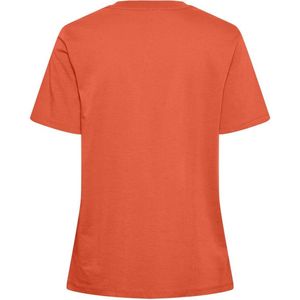 Pieces Ria Ss Solid Tee Tangerine ORANJE XS