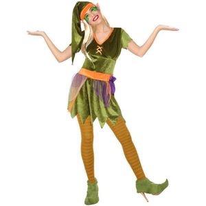 ATOSA - Kleurrijk boskabouter kostuum voor vrouwen - XS / S (34 tot 36)