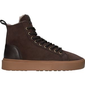 Blackstone SERMEQ AKNA - Coffee - Sneaker (high) - Vrouw - Dark brown - Maat: 36