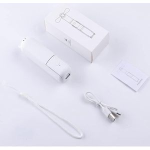 Mini-handventilator USB-oplaadbaar 3-in-1 - werkt op batterijen - met powerbank zaklampfunctie - kleine zakventilator - 14-21 gebruiksuren - voor vrouwen en kinderen
