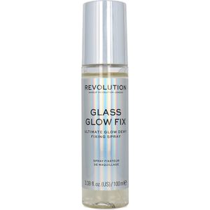 Makeup Revolution - Glass Glow Fix Fixing Spray - Brightening Fixation Spray For Glass Skin