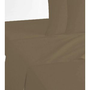 Sleepnight Lakenset - chocolat Effen Katoen - B 180 x L 290 cm - 1-persoons - 788670- B 180 x L 290 cm