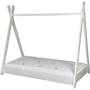 Tipi Bed - met Matras - 80x160 cm - Wit