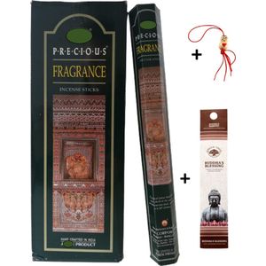 2 Kokers - Wierook - Wierookstokjes - Wierooksticks - Incense sticks - Precious Fragrance - 40 stokjes + 5 mini wierookstokjes + Gelukspoppetje