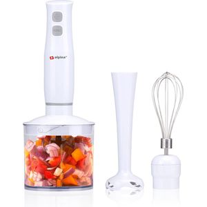 alpina Staafmixer Set - Hakmolen - Blender - Garde - 400W - Wit