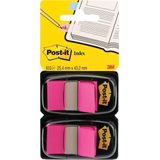 Indextabs 3m post-it 680 25.4x43.2mm duopack roze | Blister a 100 vel