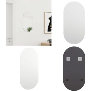 vidaXL Spiegel 60x30 cm glas - Wandspiegel - Wandspiegels - Slaapkamerspiegel - Slaapkamerspiegels
