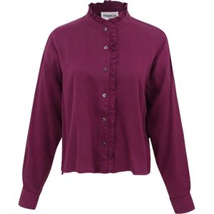 Paarse blouse met ruches Cabanac - FRNCH