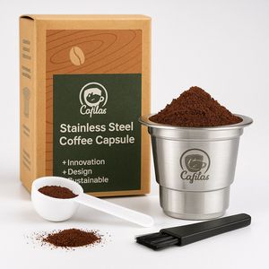 Adore Maison | Nespresso Capsules – Herbruikbare Koffiecups – 2x RVS Capsules – Hervulbaar – Duurzaam – Voor Nespresso Machines