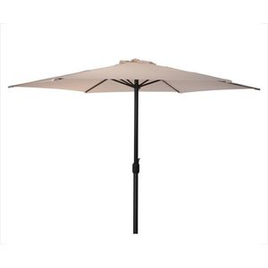 Parasol Taupe Ø300 cm voor Tuin en Terras | met handig opdraaisysteem