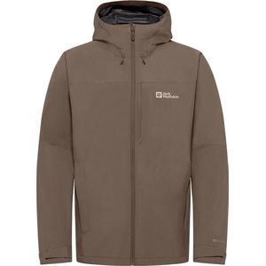 Jack Wolfskin TEMPEST 2L JKT M Heren Outdoorjas - cold coffee - Maat 3XL