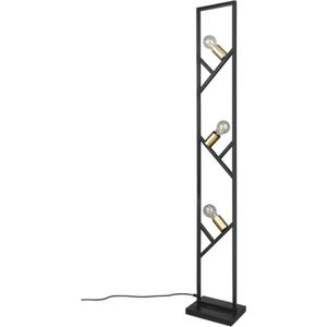 Trio  - Vloerlamp  Modern - Zwart - H:140.5cm - E27 - Voor Binnen - Metaal - Vloerlampen  - Staande lamp - Staande lampen - Woonkamer - Slaapkamer