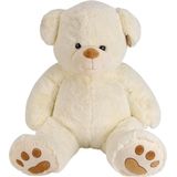 Nicotoy Knuffelbeer Klassiek Junior 85 Cm Pluche Crèmekleurig