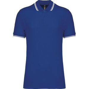 Kariban Gestreepte herenpolo korte mouwen K272 - Royal Blue / White - S