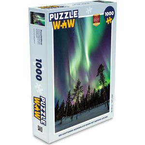 Puzzel Een schitterend noorderlicht boven het Zweedse Lapland - Legpuzzel - Puzzel 1000 stukjes volwassenen