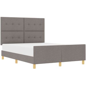 vidaXL - Bedframe - Taupe - 140x190 - cm - Stof