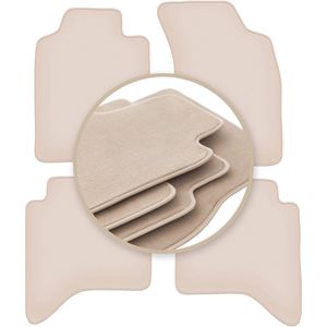 PREMIUM beige matten voor: Toyota Hilux VII N25 N2 pick-up 2006-2015