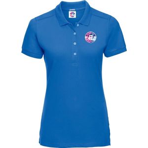 FitProWear Slim-Fit Polo Rosa Dames - Blauw - Maat XL - Poloshirt - Sportpolo - Slim Fit Polo - Slim-Fit Poloshirt - T-Shirt - Katoen polo - Polo -  Getailleerde polo dames - Getailleerd poloshirt - Blauwe polo