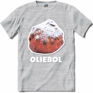 Oliebol - T-Shirt - Heren - Donker Grijs - Gemêleerd - Maat XL