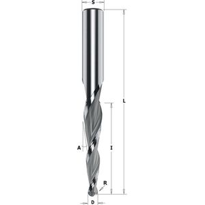 VHM 2D/3D frees D=0,8 x 25 / 70 mm. R=0.4 - 5,5° - S=Ø6
