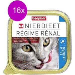 16x Beaphar - nierdieet voor kat - Zalm - Kattenvoer - 100g