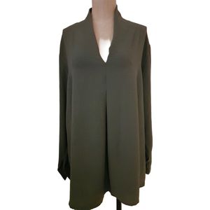 Dames blouses lang army groen One size