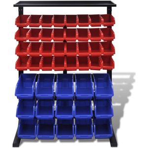 Garage opbergrek (Blauw en Rood) - Garage - Garages - Garage Opberkist - Garage Opbe