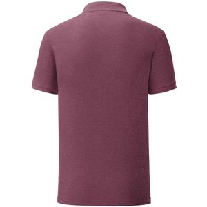 Senvi - Fit Polo - Getailleerd - Maat S - Kleur Bordeaux Melee - (Zacht aanvoelend)