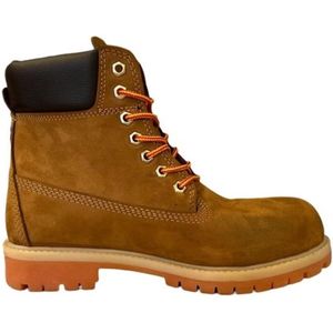 Heren Laarzen- Mannen Boots- 6-inch Veterboots- Winterboots- Mannen Schoenen- Winterlaarzen heren- Stevige Winterschoenen- Nubuck Leather- Cognac- Maat 41