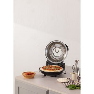 CREATE PIZZA MAKER - Elektrische Stenen Pizzaoven - Regelbare Thermostaat - Campings en Caravans - Ø31 cm - Zwart