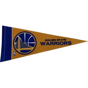 USArticlesEU - Golden State Warriors - NBA - Vaantje - Basketball - Sportvaantje - Pennant - Wimpel - Vlag - Geel/Blauw/Goud - 31 x 72 cm