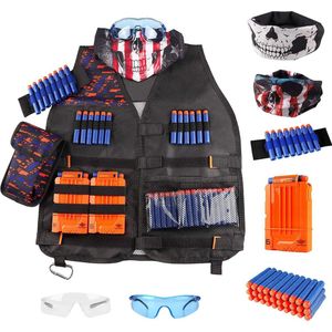 RS GROUP Tactical vest - Geschikt voor Nerf - Inclusief 40 pijltjes - Veiligheidsbril