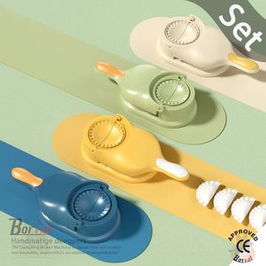 Borvat® - 2-in-1 boldelmachine - handmatige deegpers - deegmachine - deegverpakking - Dumpling Maker - Ravioli Maker - Pastei Maker - Set van 3 Stuks