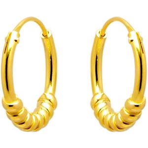 Oorbellen | Oorringen | Gold plated oorringen, Bali hoops, spiraal