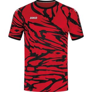 JAKO Shirt Animal Korte Mouw Kind Rood-Zwart Maat 128