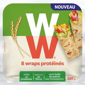 4x WW Wraps Proteïnen 8 stuks