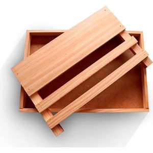 Broodsnijplank met kruimels en hakblok - Hakblok voor brood en meer met verwijderbaar rooster voor kruimels, Broodsnijplank - Gemaakt van hout met grote capaciteit, hernieuwbaar.